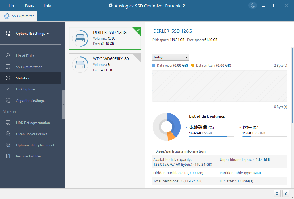 Auslogics SSD Optimizer 2.1.0.0 固态硬盘优化工具 延长寿命 提升性能 便携版