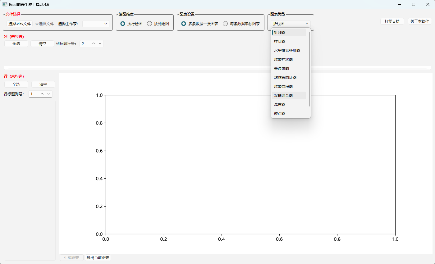 Excel 图表生成工具 v2.4.6 绿色便携版 老板逼你看数据的批量作图神器 截图
