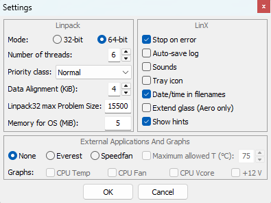 LinX v0.6.5.0 绿色便携版 极致严苛的 CPU 超频压力测试与浮点跑分神器 截图
