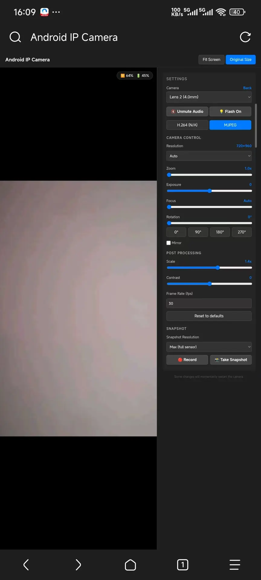 IP Camera v0.10.0 手机变电脑IP网络摄像头工具 截图
