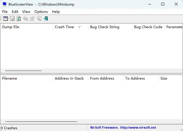 BlueScreenView v1.5.5.0 便携版 - 电脑蓝屏死机代码分析神器【排障必看】 截图