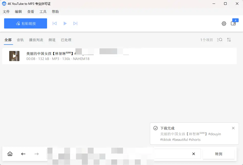 4K YouTube to MP3 v26.3.2.0392 多语便携版 - 全网在线视频高品质音频提取与MP3转换神器 截图