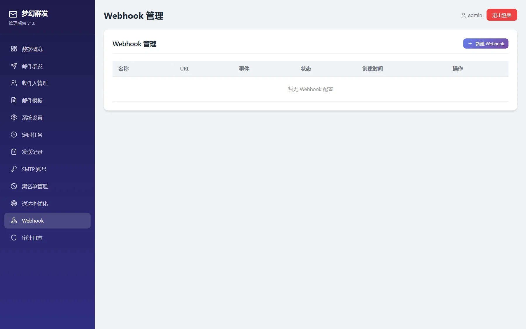 梦幻邮件群发系统 - 【Webhook回调】自动化事件触发与API集成