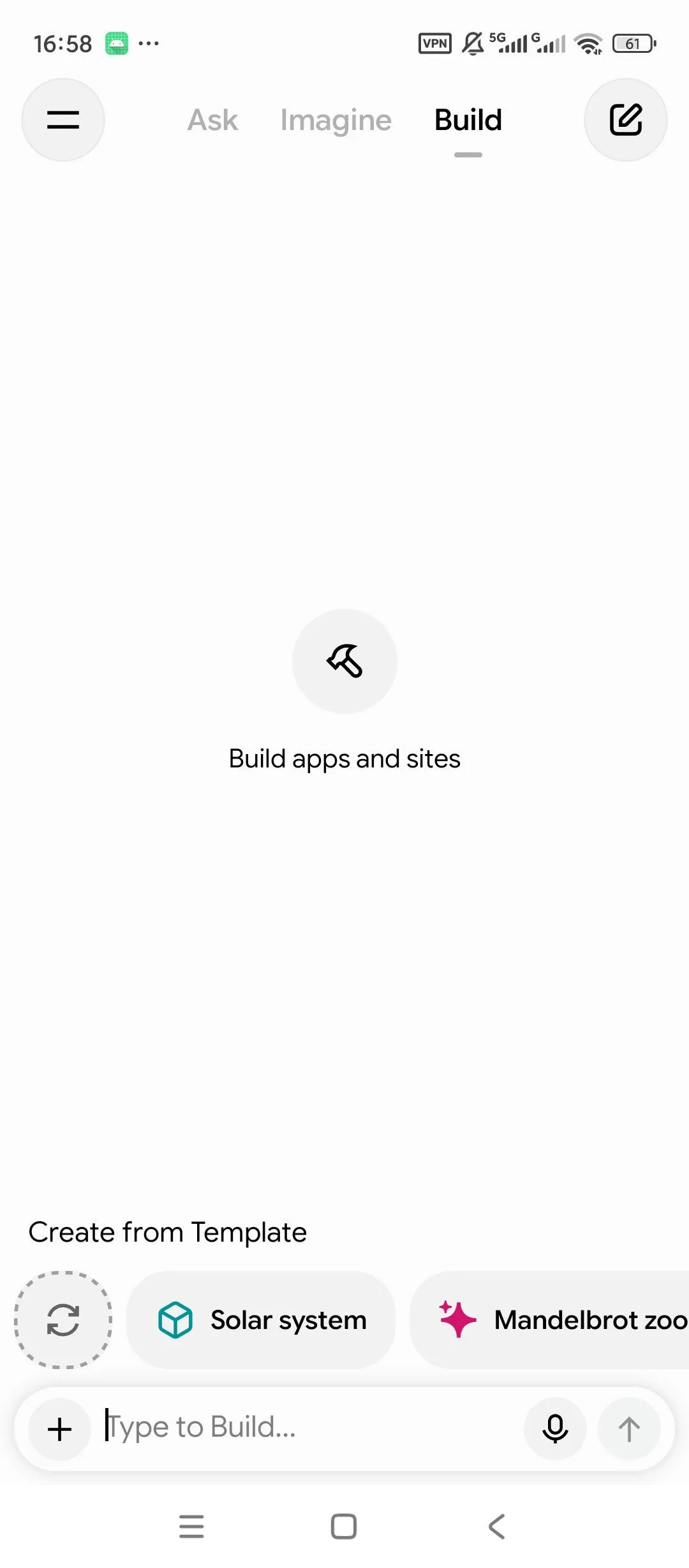 Grok v1.2.50 Ask智能对话与Imagine图像创作 Build应用搭建 xAI安卓官方版 真实测试截图
